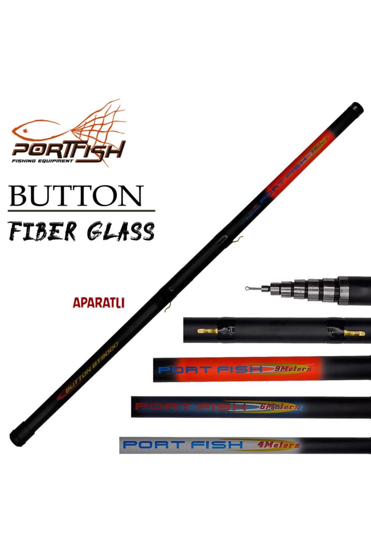 Portfish Button Model Aparatlı Balıkçı Göl Olta Kamışı 500 Cm Renkli