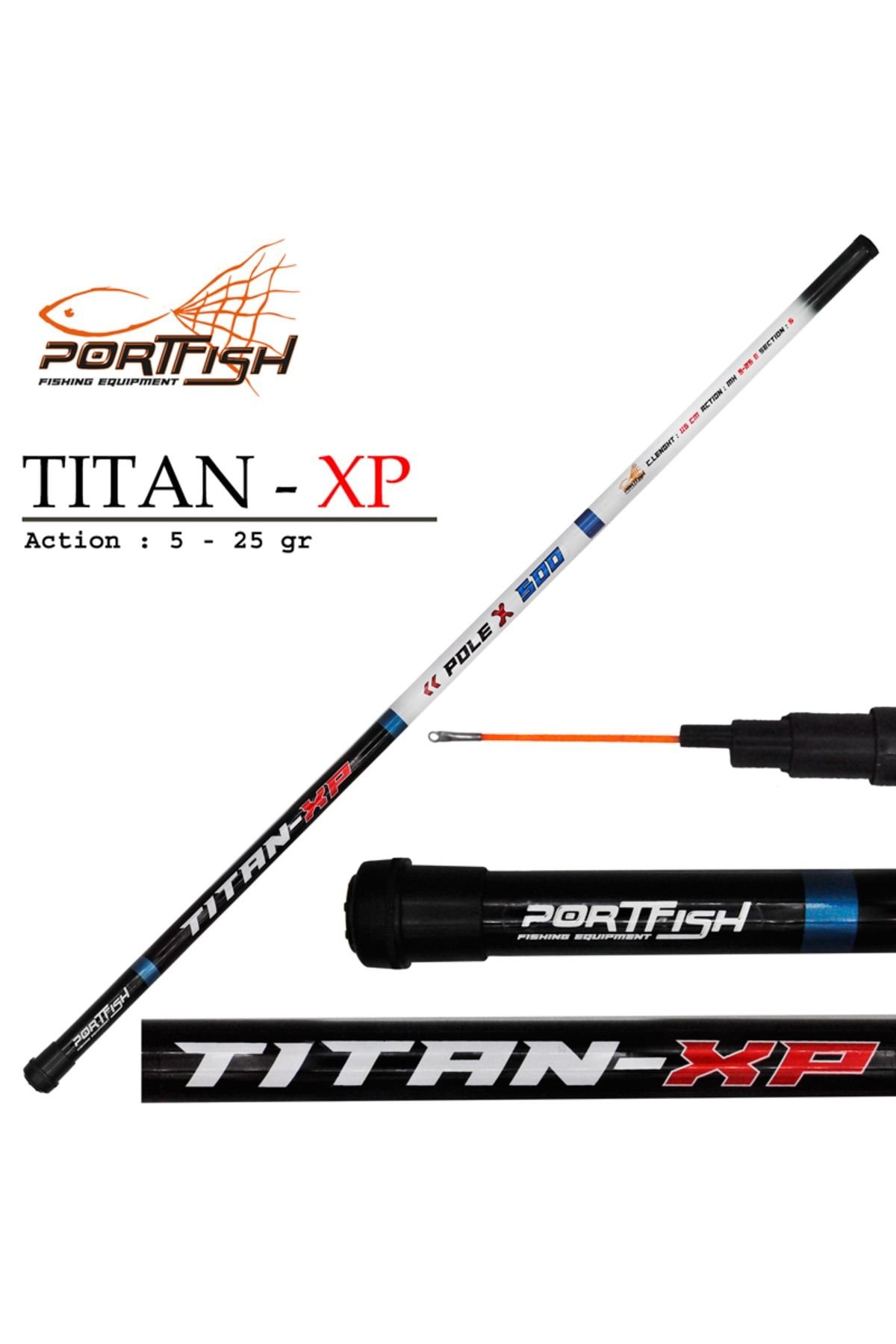 Portfish Titan-xp Model Balıkçı Göl Olta Kamışı 500 Cm 5-25 Gr Renkli