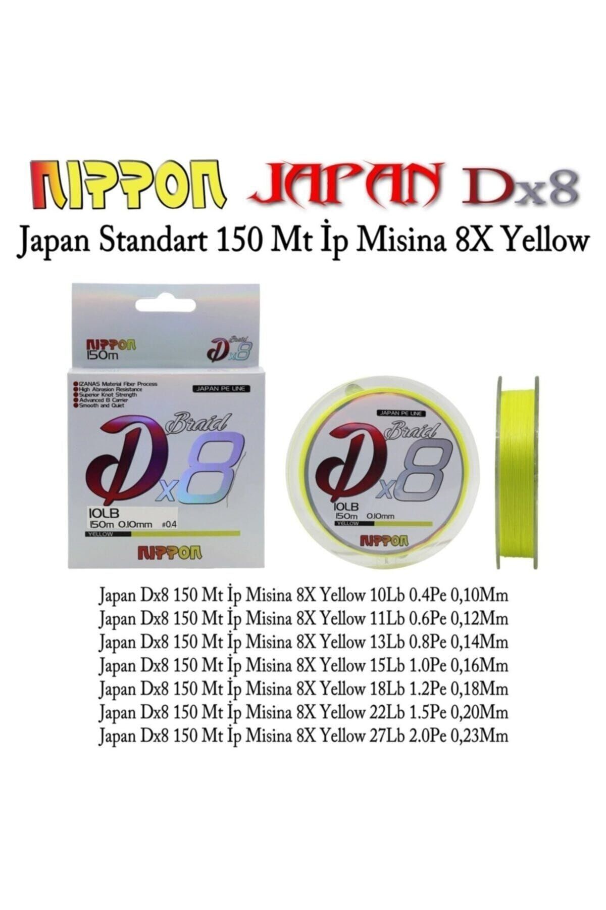 Japan Dx8 150 Mt Ip Misina 8x Yellow 012mm