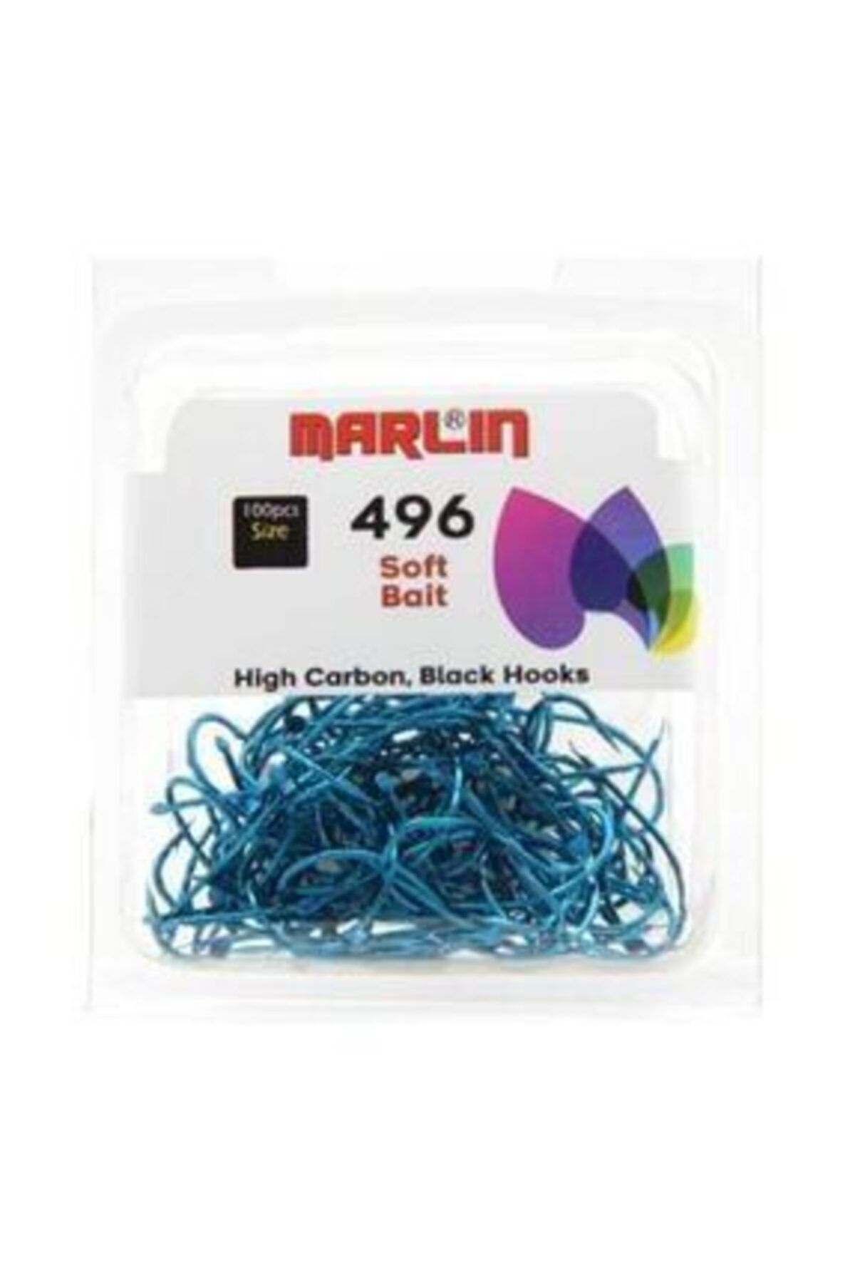 Marlin 496 Serisi Soft Bait Mavi Olta İğnesi 3/0