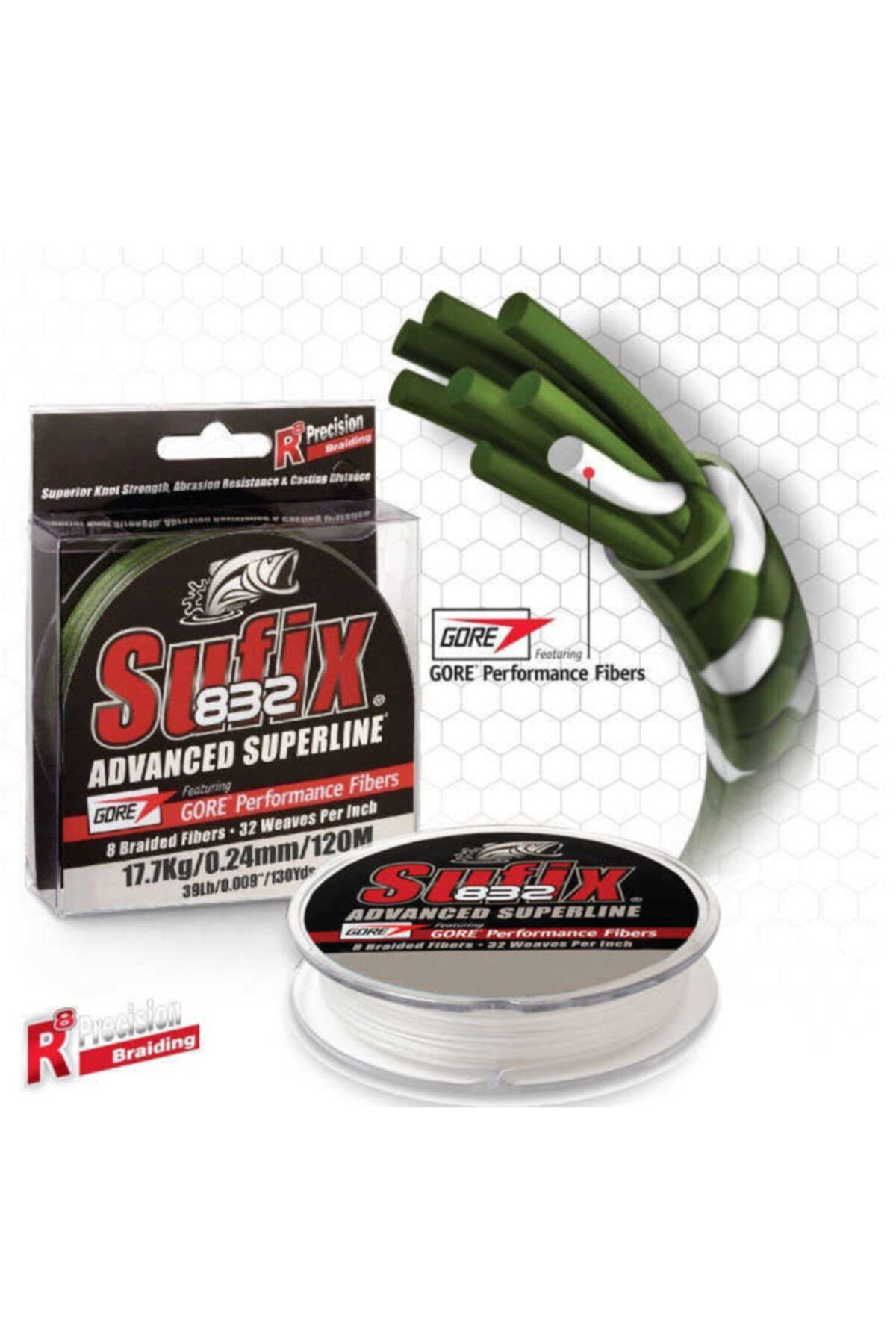 Sufix 832 Advanced Superline 0,24mm 120 M 8 Örgü Ip Misina